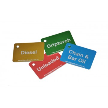 Anodised Aluminium Fuel ID Tags